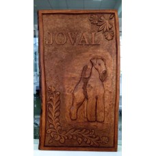 Airedale carving