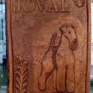 Airedale carving